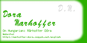 dora marhoffer business card